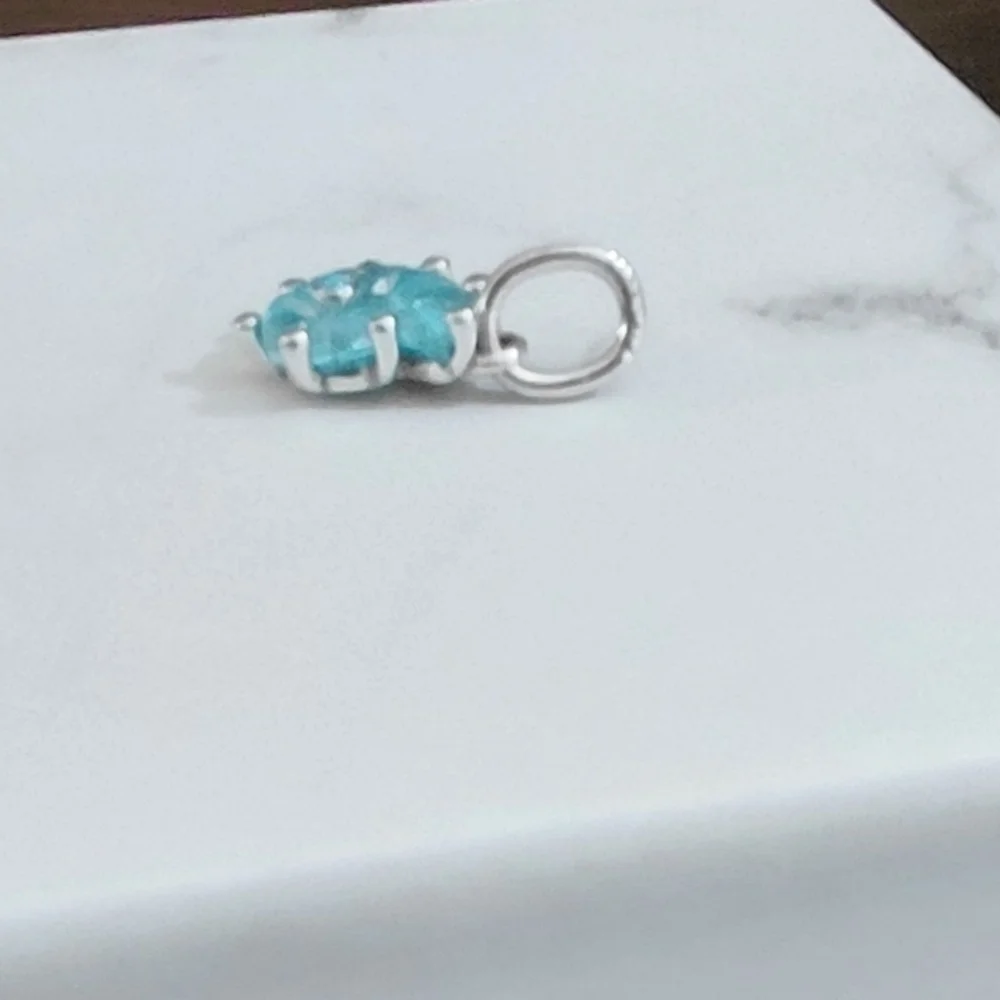 Pandora Blue Murano Glass Sea Snail Dangle Charm